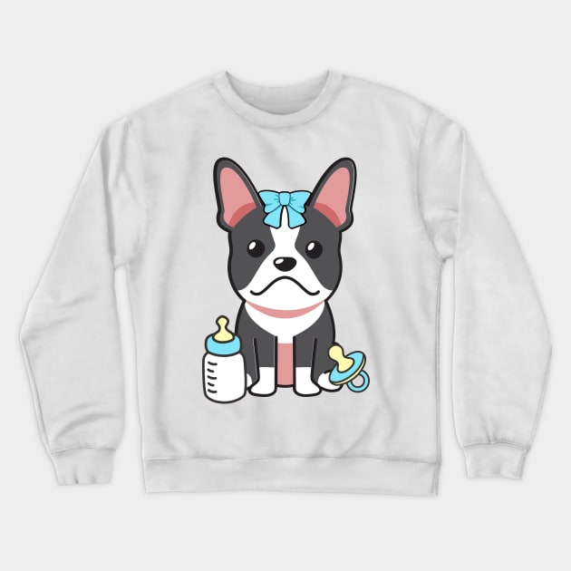 Cute french bulldog is a baby Crewneck Sweatshirt by Pet Station